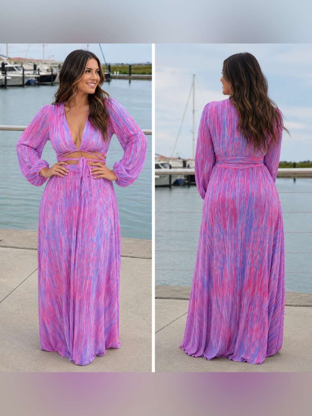 Pleated skirt set